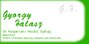 gyorgy halasz business card