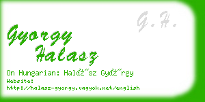 gyorgy halasz business card